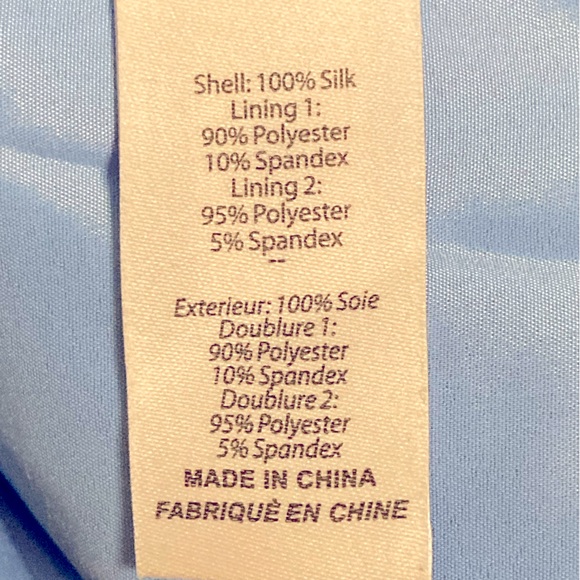 NWT Cinq a Sept Deja Blue Eliza Silk Asymmetrical Midi Dress -Sz 8 - Picture 9 of 9